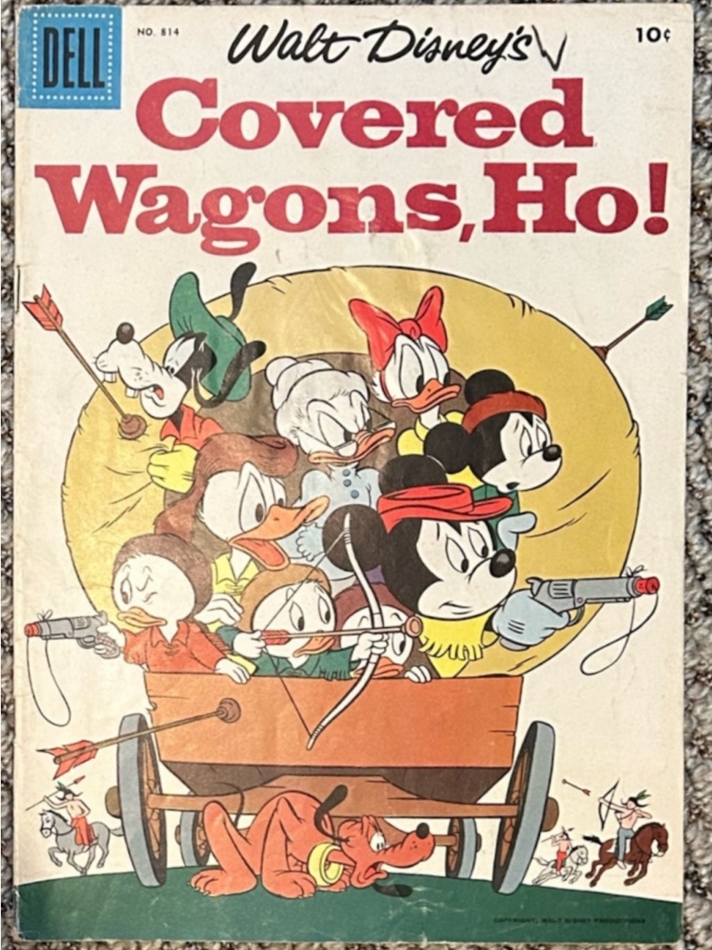 Vintage 1957 Walt Disney’s Covered Wagons Ho! Dell Four Color #814 Comic